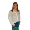 Blouse met jeansdetail