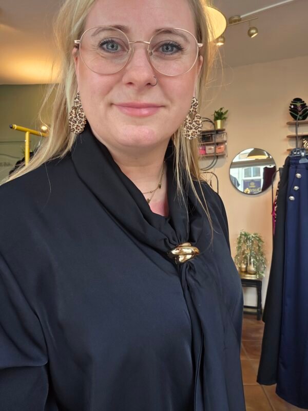 Blouse met gouden detail