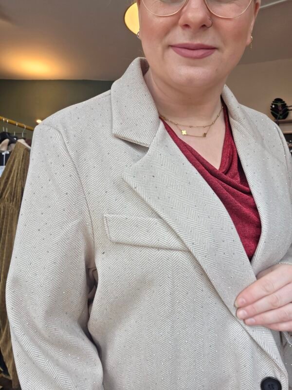 Oversized glitter blazer