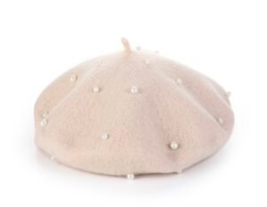 Klassieke baret met parels