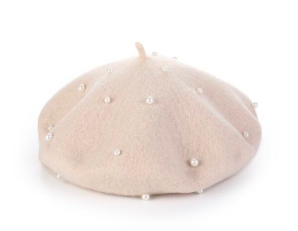 Klassieke baret met parels