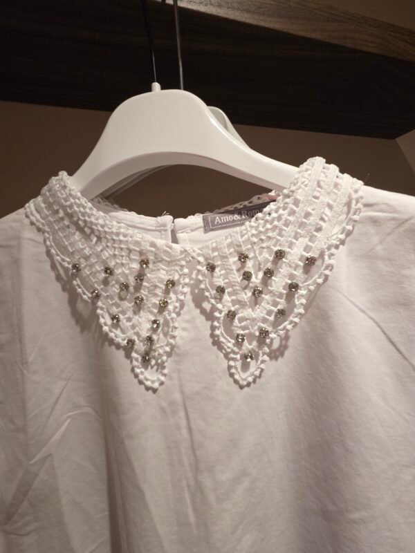 Tshirt met kanten kraagje