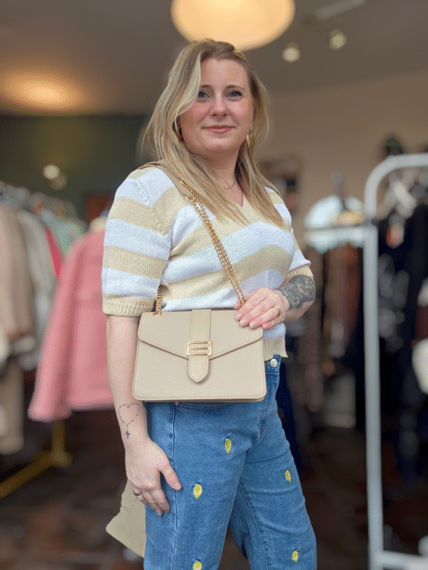 Gehaakte streep shirt