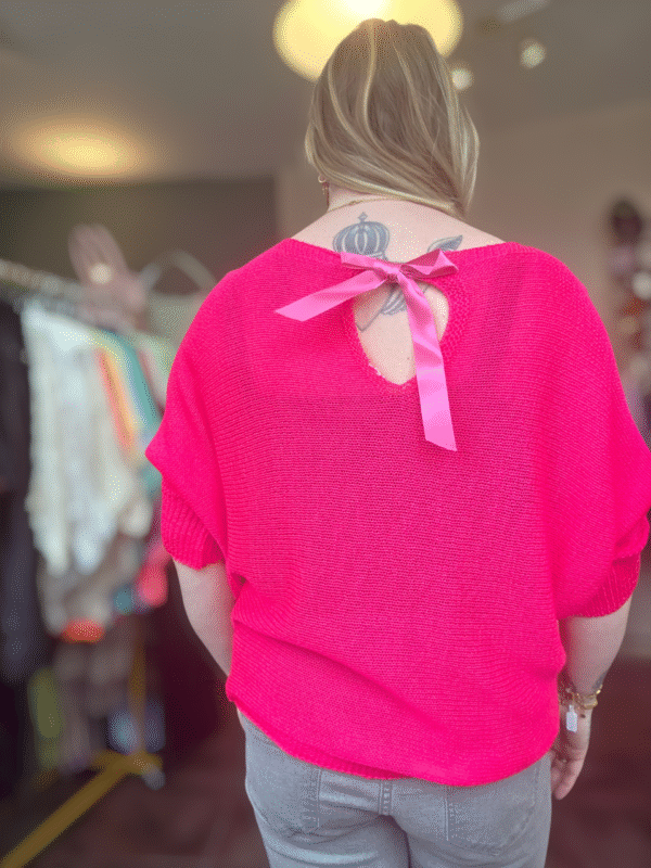 Gehaakte top met strik