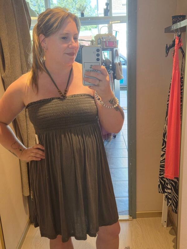 Strapless jurk