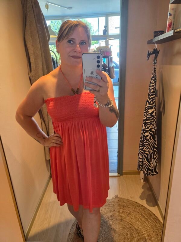Strapless jurk