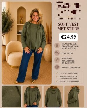 Zacht vest met glitters